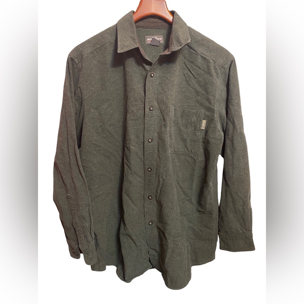 Woolrich Men’s Flannel Long Sleeve Button Up‎ Shirt Size Large